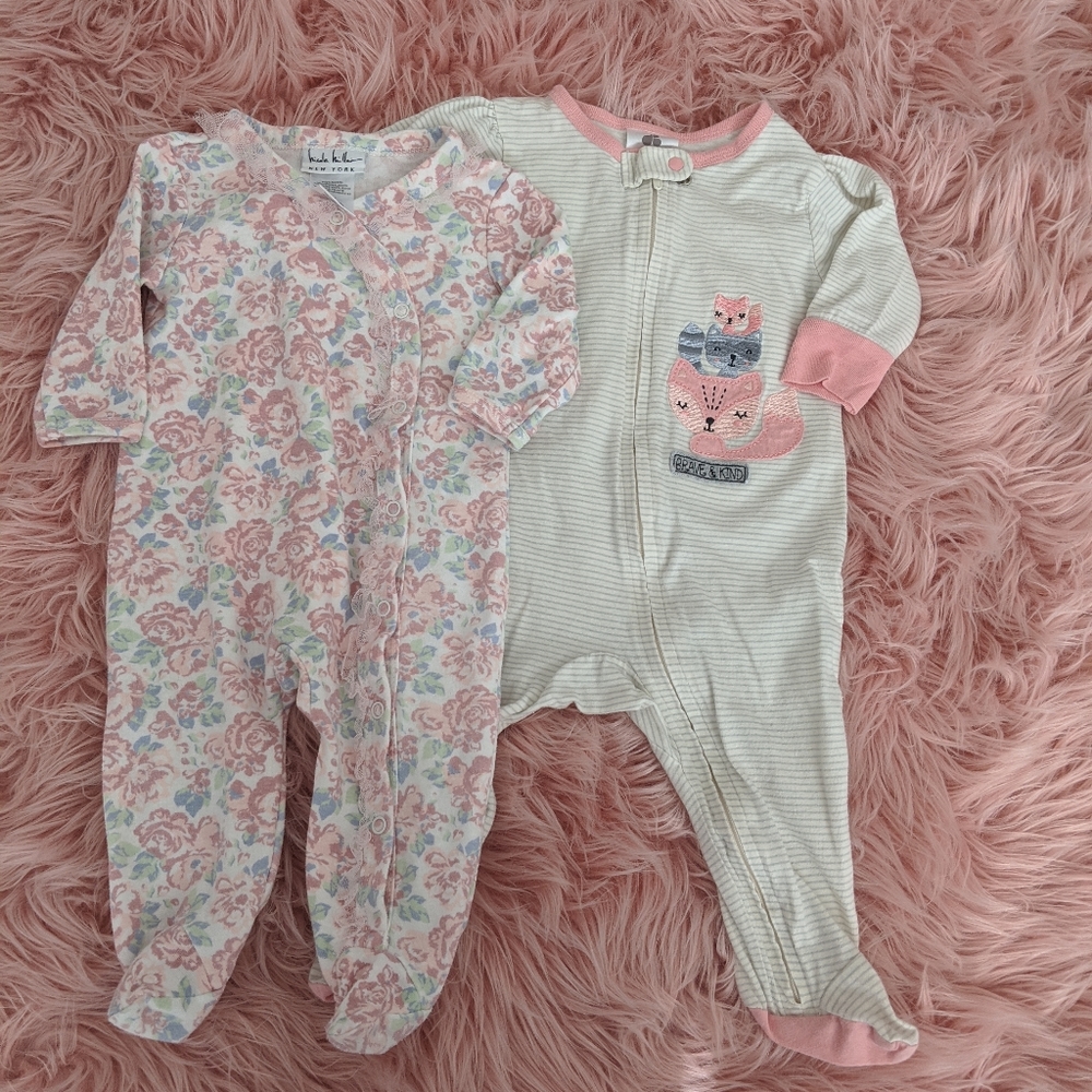 Lot of 2 baby girl onesies 3-6 month